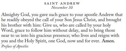 Collect for St. Andrew's Day